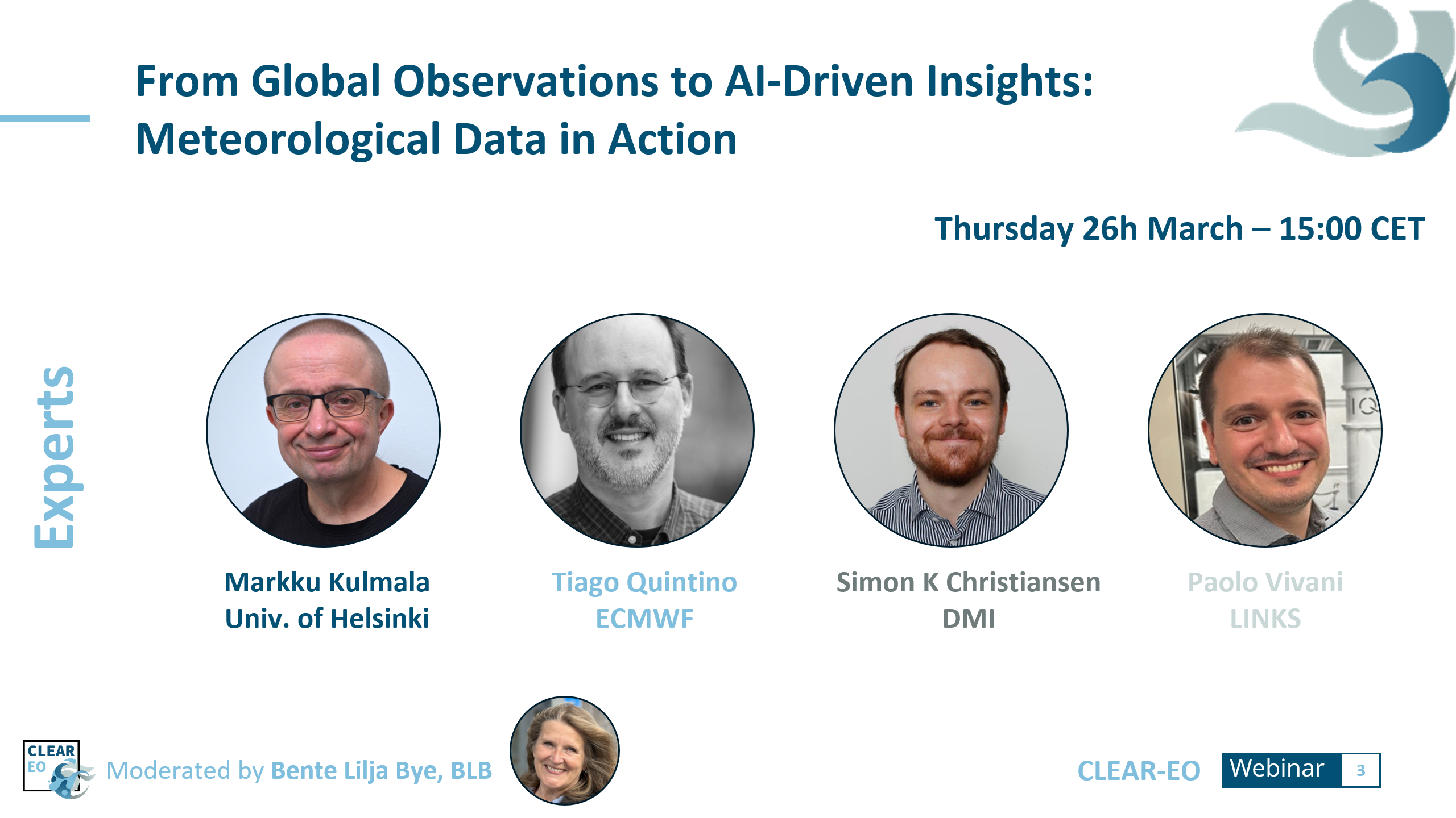 CLEAR-EO Webinar on meteorology & AI
